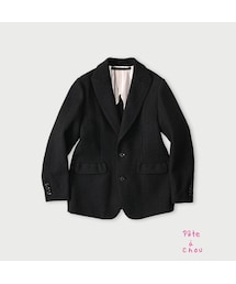 45R | パトアシュ ウールヘリンボンのピークドラペルジャケット