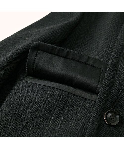 45R（フォーティファイブアール）の「パトアシュ ウールヘリンボンのアニーミニジャケット（ジャケット/アウター・メンズ・93-ブラック・02-M/03-L）」の15枚目の写真