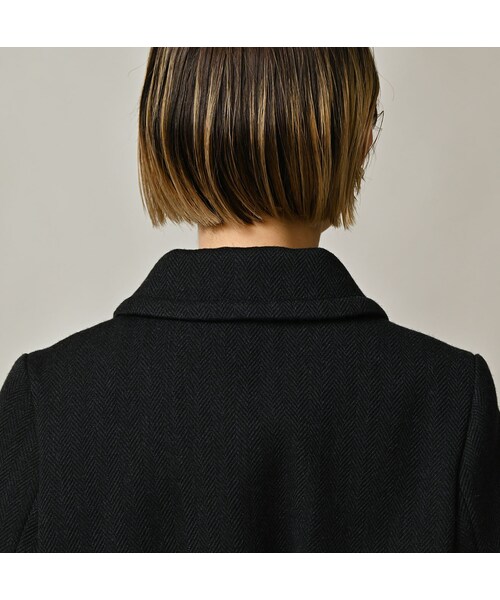 45R（フォーティファイブアール）の「パトアシュ ウールヘリンボンのアニーミニジャケット（ジャケット/アウター・メンズ・93-ブラック・02-M/03-L）」の11枚目の写真