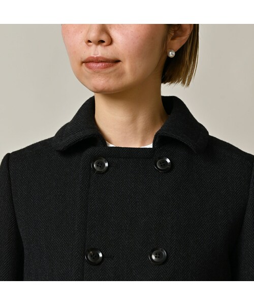 45R（フォーティファイブアール）の「パトアシュ ウールヘリンボンのアニーミニジャケット（ジャケット/アウター・メンズ・93-ブラック・02-M/03-L）」の8枚目の写真