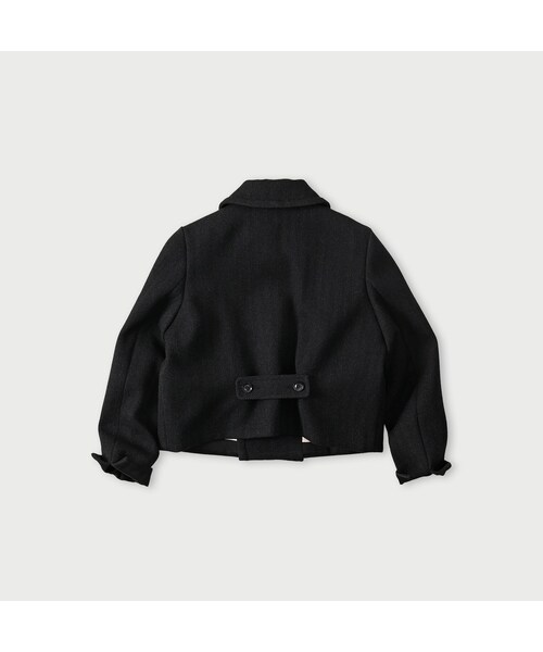 45R（フォーティファイブアール）の「パトアシュ ウールヘリンボンのアニーミニジャケット（ジャケット/アウター・メンズ・93-ブラック・02-M/03-L）」の2枚目の写真