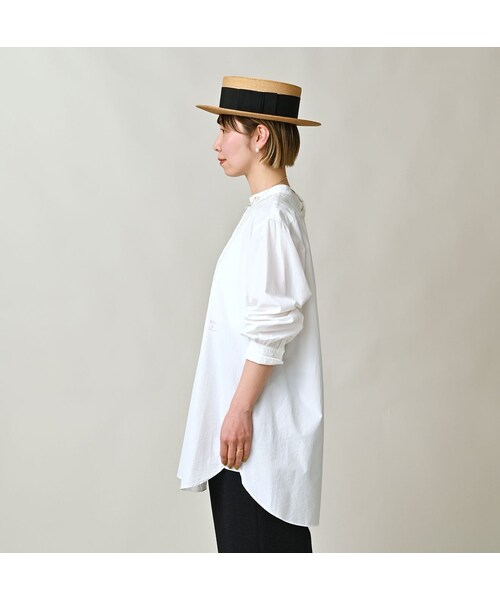 45R（フォーティファイブアール）の「パトアシュ 180番三子のピンタックスタンドシャツ（その他・メンズ・02-シロ・02-M/03-L）」の6枚目の写真