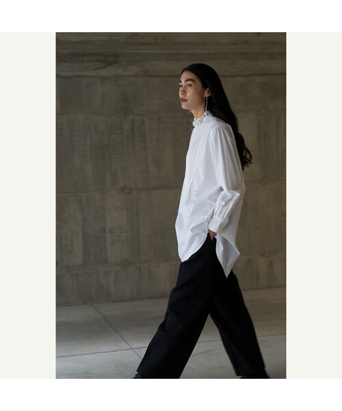 45R（フォーティファイブアール）の「パトアシュ 180番三子のピンタックスタンドシャツ（その他・メンズ・02-シロ・02-M/03-L）」の3枚目の写真