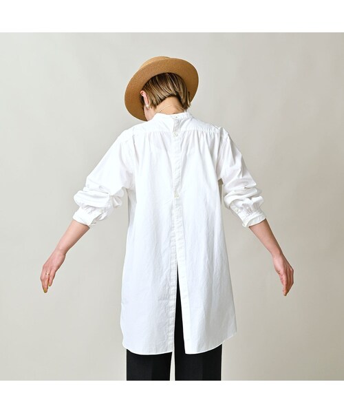 45R（フォーティファイブアール）の「パトアシュ 180番三子のピンタックスタンドシャツ（その他・メンズ・02-シロ・02-M/03-L）」の7枚目の写真