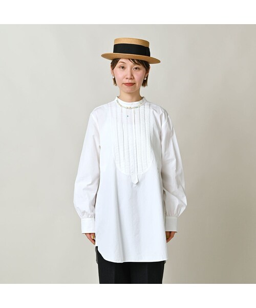 45R（フォーティファイブアール）の「パトアシュ 180番三子のピンタックスタンドシャツ（その他・メンズ・02-シロ・02-M/03-L）」の8枚目の写真