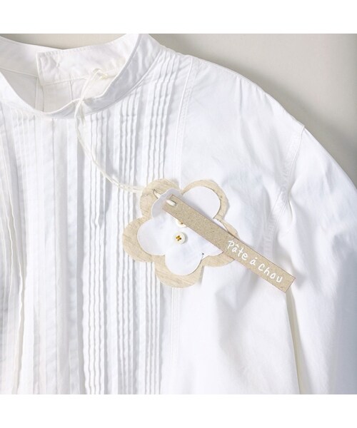 45R（フォーティファイブアール）の「パトアシュ 180番三子のピンタックスタンドシャツ（その他・メンズ・02-シロ・02-M/03-L）」の21枚目の写真