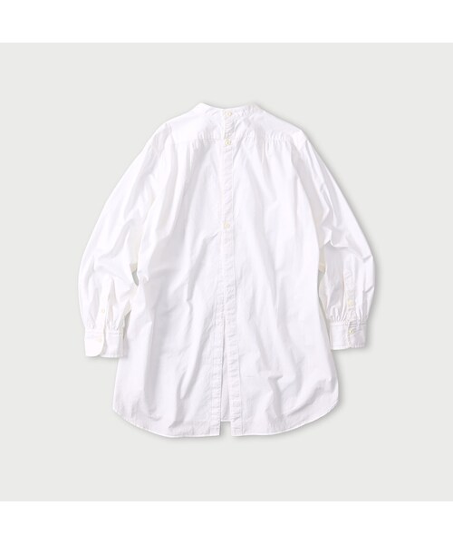 45R（フォーティファイブアール）の「パトアシュ 180番三子のピンタックスタンドシャツ（その他・メンズ・02-シロ・02-M/03-L）」の2枚目の写真