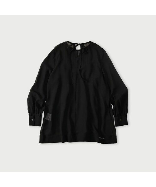 45R（フォーティファイブアール）の「パトアシュ シルクシフォンのピンタックブラウス（その他・メンズ・93-ブラック・02-M/03-L）」の2枚目の写真