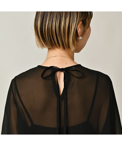 45R（フォーティファイブアール）の「パトアシュ シルクシフォンのピンタックブラウス（その他・メンズ・93-ブラック・02-M/03-L）」の10枚目の写真