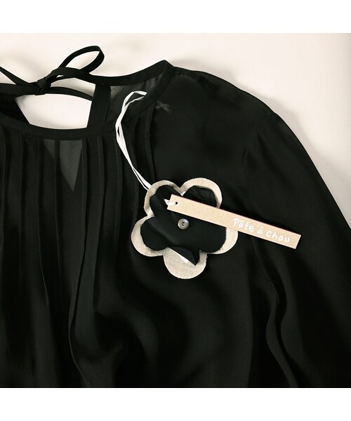 45R（フォーティファイブアール）の「パトアシュ シルクシフォンのピンタックブラウス（その他・メンズ・93-ブラック・02-M/03-L）」の21枚目の写真