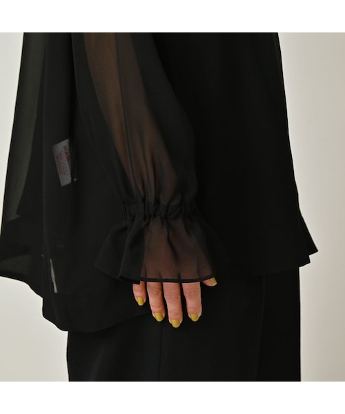 45R（フォーティファイブアール）の「パトアシュ シルクシフォンのフリルカラーブラウス（その他・メンズ・93-ブラック・02-M/03-L）」の9枚目の写真