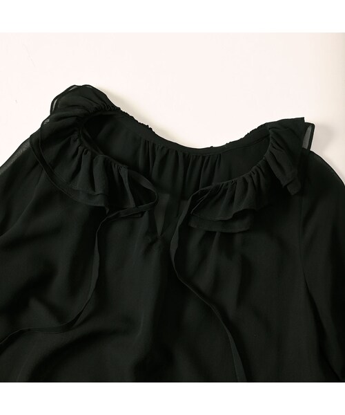 45R（フォーティファイブアール）の「パトアシュ シルクシフォンのフリルカラーブラウス（その他・メンズ・93-ブラック・02-M/03-L）」の12枚目の写真