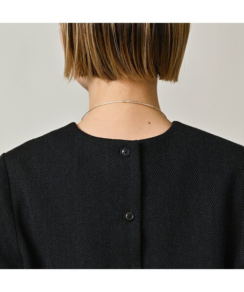 45R（フォーティファイブアール）の「パトアシュ ウールヘリンボンのパフブラウス（その他・メンズ・93-ブラック・02-M/03-L）」の11枚目の写真