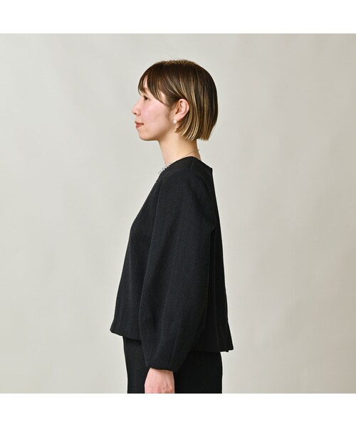 45R（フォーティファイブアール）の「パトアシュ ウールヘリンボンのパフブラウス（その他・メンズ・93-ブラック・02-M/03-L）」の6枚目の写真