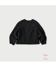 45R | パトアシュ ウールヘリンボンのパフブラウス