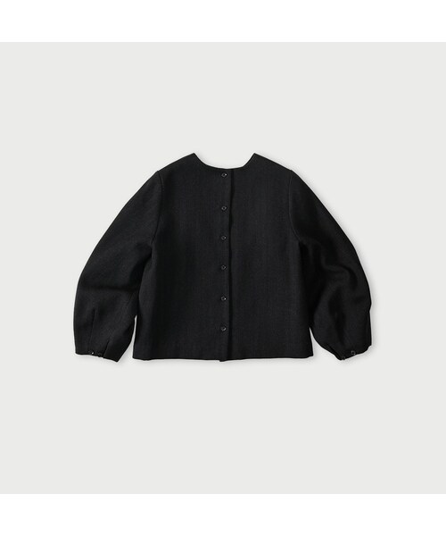 45R（フォーティファイブアール）の「パトアシュ ウールヘリンボンのパフブラウス（その他・メンズ・93-ブラック・02-M/03-L）」の2枚目の写真