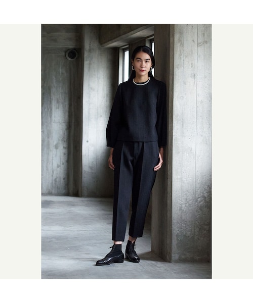 45R（フォーティファイブアール）の「パトアシュ ウールヘリンボンのパフブラウス（その他・メンズ・93-ブラック・02-M/03-L）」の3枚目の写真