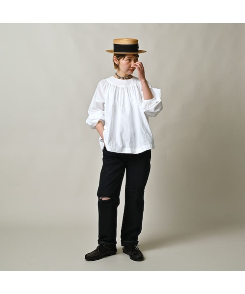 45R（フォーティファイブアール）の「再び6.5の空比古比女（再び・加工 ブラック）（パンツ・レディース・70-群青・02-28インチ/04-30インチ）」の3枚目の写真