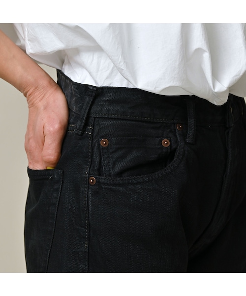 45R（フォーティファイブアール）の「再び6.5の空比古比女（再び・加工 ブラック）（パンツ・レディース・70-群青・02-28インチ/04-30インチ）」の8枚目の写真