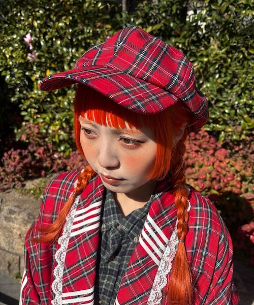 CIAOPANIC（チャオパニック）の「【I’ｍ×CIAOPANIC】レトロタイムスリップキャスケット（キャスケット・レディース・イエロー/レッド・ONE）」の2枚目の写真