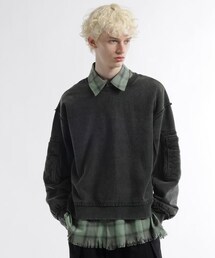 2WAYピグメントZIPスウェット