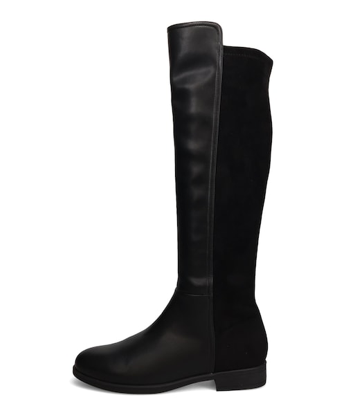 ORiental TRaffic（オリエンタルトラフィック）の「コンビ素材ストレートロングブーツ/57501（その他・レディース・ブラック・M/L）」の3枚目の写真