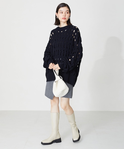 ORiental TRaffic（オリエンタルトラフィック）の「【WEB限定】スクエアトゥミドルブーツ/31510（その他・レディース・ブラック/ホワイト・S/M/L/LL）」の15枚目の写真