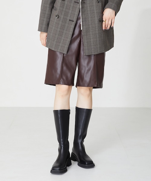 ORiental TRaffic（オリエンタルトラフィック）の「【WEB限定】スクエアトゥミドルブーツ/31510（その他・レディース・ブラック/ホワイト・S/M/L/LL）」の4枚目の写真