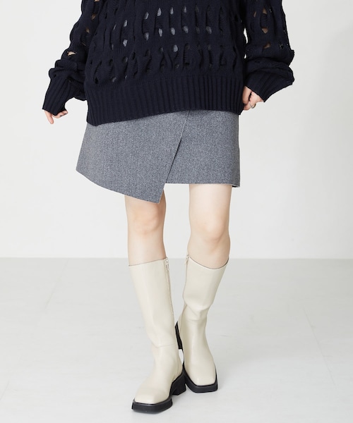 ORiental TRaffic（オリエンタルトラフィック）の「【WEB限定】スクエアトゥミドルブーツ/31510（その他・レディース・ブラック/ホワイト・S/M/L/LL）」の8枚目の写真