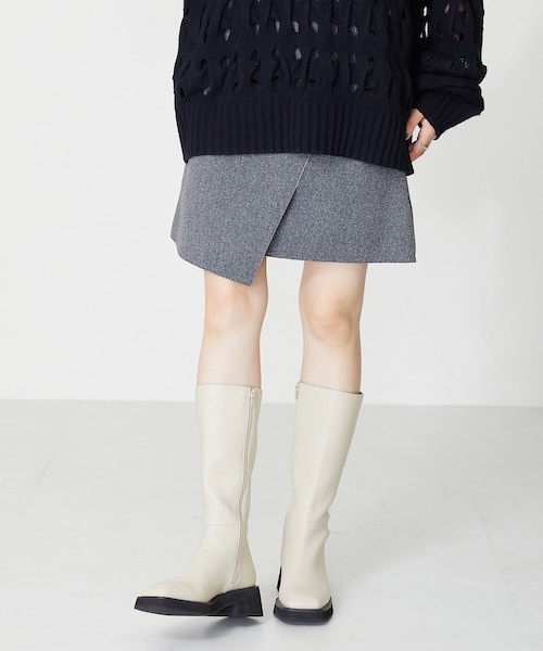 ORiental TRaffic（オリエンタルトラフィック）の「【WEB限定】スクエアトゥミドルブーツ/31510（その他・レディース・ブラック/ホワイト・S/M/L/LL）」の9枚目の写真