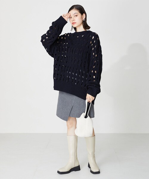 ORiental TRaffic（オリエンタルトラフィック）の「【WEB限定】スクエアトゥミドルブーツ/31510（その他・レディース・ブラック/ホワイト・S/M/L/LL）」の14枚目の写真