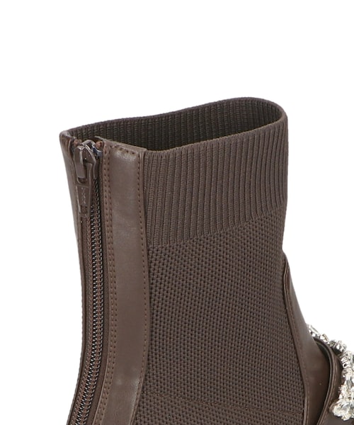 ORiental TRaffic（オリエンタルトラフィック）の「ビジューベルトニットドッキングブーツ/41415（その他・レディース・ブラック/ブラウン・S/M/L/LL）」の20枚目の写真