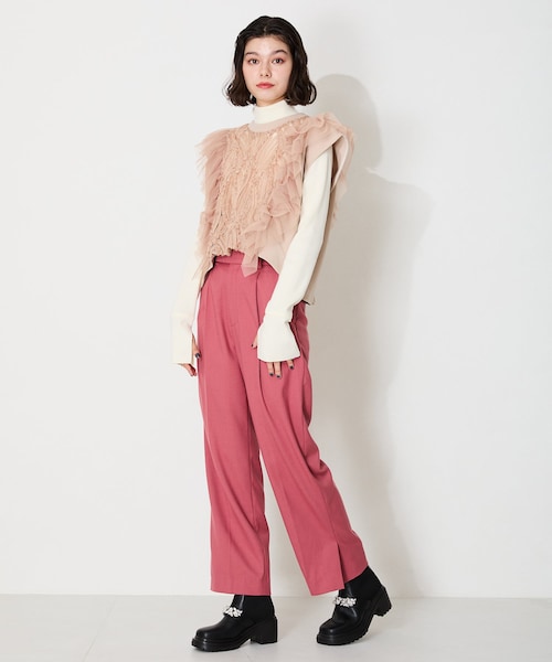 ORiental TRaffic（オリエンタルトラフィック）の「ビジューベルトニットドッキングブーツ/41415（その他・レディース・ブラック/ブラウン・S/M/L/LL）」の11枚目の写真