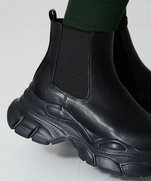 ORiental TRaffic（オリエンタルトラフィック）の「スニーカーソールサイドゴアブーツ/41432（その他・レディース・ブラック・S/M/L/LL）」の5枚目の写真