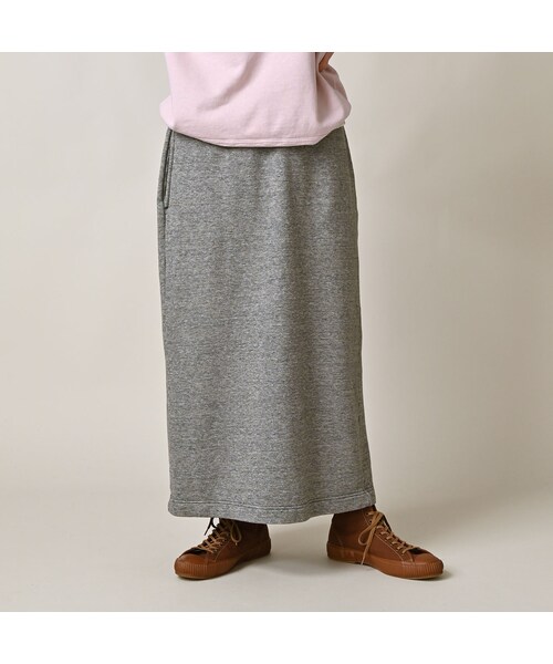 45R（フォーティファイブアール）の「ガーゼ裏毛のスカート（トップ）（スカート・レディース・23-グレーツイードトップ/43-ピンクツイードトップ/62-サンドカーキトップ・00-フリー）」の6枚目の写真