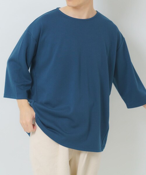 ITEMS URBANRESEARCH(アイテムズ アーバンリサーチ)の「接触冷感ポンチ7分袖トップス(Tシャツ/カットソー・メンズ・WHT/BLU/BEG/BLK・M/L)」の5枚目の写真