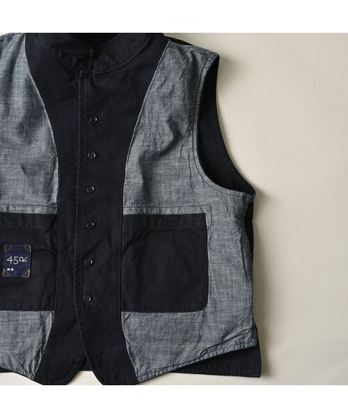 45R（フォーティファイブアール）の「高密度ダックの908ハンティングベスト（インディゴ）（ジャケット/アウター・レディース・73-インディゴ・01-XS/02-S/03-M/04-L）」の21枚目の写真