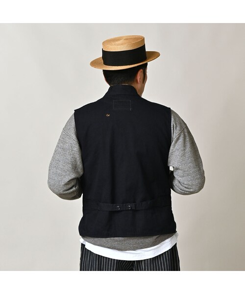 45R（フォーティファイブアール）の「高密度ダックの908ハンティングベスト（インディゴ）（ジャケット/アウター・レディース・73-インディゴ・01-XS/02-S/03-M/04-L）」の10枚目の写真