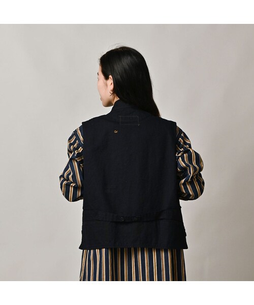 45R（フォーティファイブアール）の「高密度ダックの908ハンティングベスト（インディゴ）（ジャケット/アウター・レディース・73-インディゴ・01-XS/02-S/03-M/04-L）」の7枚目の写真