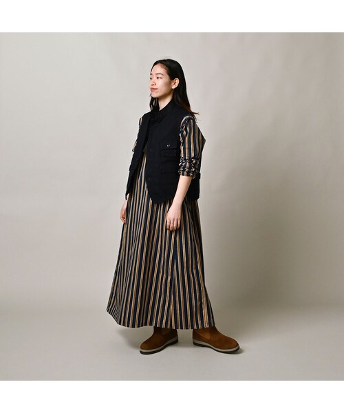 45R（フォーティファイブアール）の「高密度ダックの908ハンティングベスト（インディゴ）（ジャケット/アウター・レディース・73-インディゴ・01-XS/02-S/03-M/04-L）」の3枚目の写真