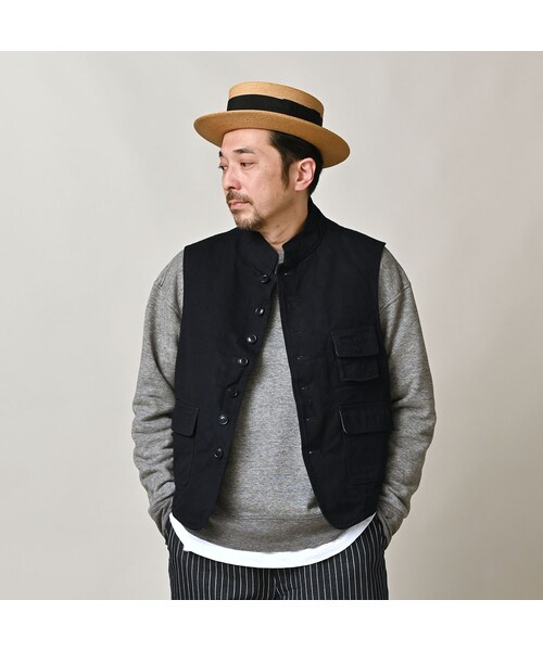 45R（フォーティファイブアール）の「高密度ダックの908ハンティングベスト（インディゴ）（ジャケット/アウター・レディース・73-インディゴ・01-XS/02-S/03-M/04-L）」の8枚目の写真