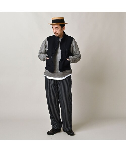 45R（フォーティファイブアール）の「高密度ダックの908ハンティングベスト（インディゴ）（ジャケット/アウター・レディース・73-インディゴ・01-XS/02-S/03-M/04-L）」の4枚目の写真