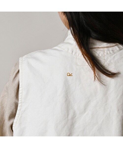 45R（フォーティファイブアール）の「高密度ダックの908ハンティングベスト（ジャケット/アウター・レディース・06-アンティークホワイト・01-XS/02-S/03-M/04-L）」の14枚目の写真