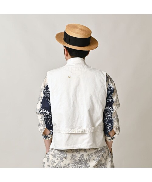 45R（フォーティファイブアール）の「高密度ダックの908ハンティングベスト（ジャケット/アウター・レディース・06-アンティークホワイト・01-XS/02-S/03-M/04-L）」の10枚目の写真