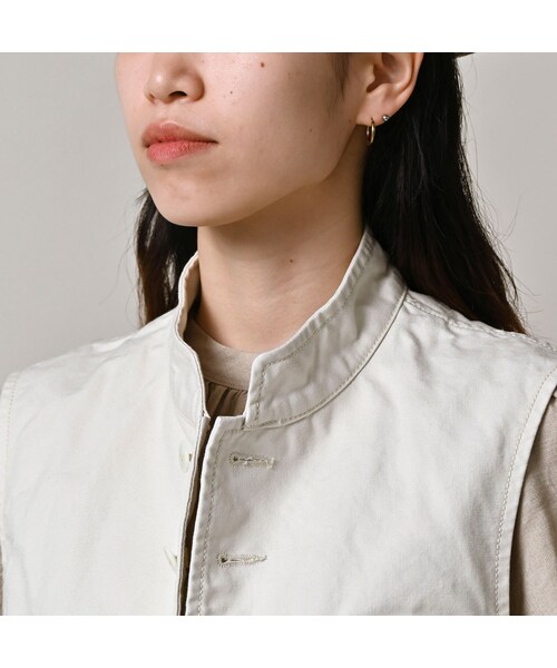 45R（フォーティファイブアール）の「高密度ダックの908ハンティングベスト（ジャケット/アウター・レディース・06-アンティークホワイト・01-XS/02-S/03-M/04-L）」の11枚目の写真