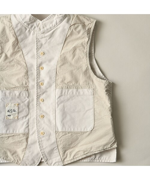 45R（フォーティファイブアール）の「高密度ダックの908ハンティングベスト（ジャケット/アウター・レディース・06-アンティークホワイト・01-XS/02-S/03-M/04-L）」の21枚目の写真