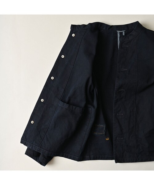 45R（フォーティファイブアール）の「高密度ダックのプティカバーオール（インディゴ）（ジャケット/アウター・レディース・73-インディゴ・02-M/03-L）」の14枚目の写真