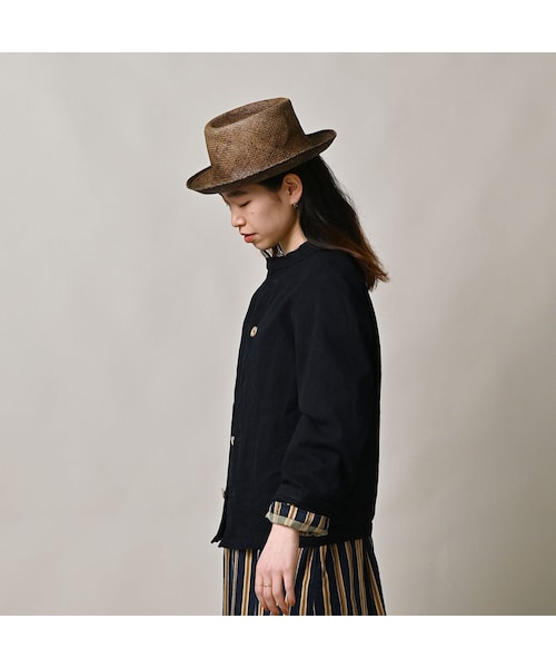 45R（フォーティファイブアール）の「高密度ダックのプティカバーオール（インディゴ）（ジャケット/アウター・レディース・73-インディゴ・02-M/03-L）」の5枚目の写真