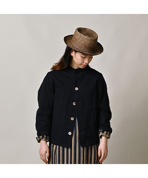 45R（フォーティファイブアール）の「高密度ダックのプティカバーオール（インディゴ）（ジャケット/アウター・レディース・73-インディゴ・02-M/03-L）」の4枚目の写真