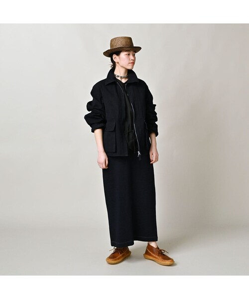 45R（フォーティファイブアール）の「高密度ダックの908デッキトップ（インディゴ）（ジャケット/アウター・レディース・73-インディゴ・02-S/03-M/04-L/05-XL）」の3枚目の写真